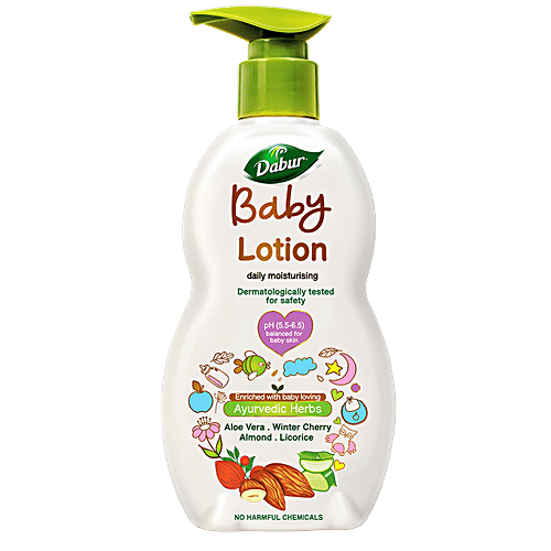 Dabur Baby Lotion For Baby's Sensitive Skin With No Harmful Chemicals,  500 ml