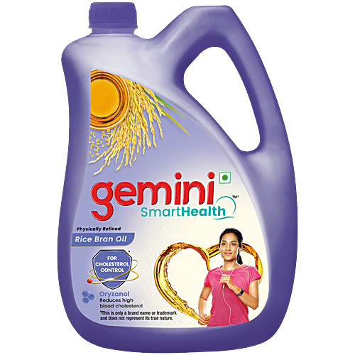 Gemini Physically Refined Rice Bran Oil 4.35 Kg