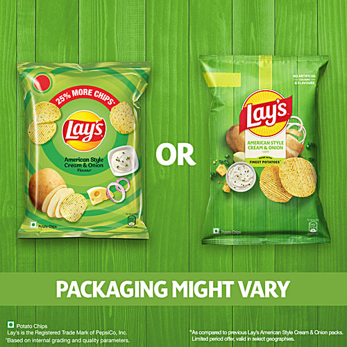 Buy Lay's American Style Cream & Onion Potato Chips Online at Best
