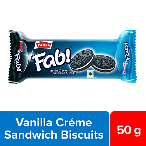 PARLE FAB VANILLA CREME SANDWICH 42.5G.