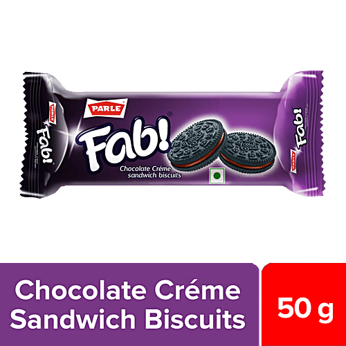 PARLE FAB CHOCOLATE CREME SANDWICH 42.5G.