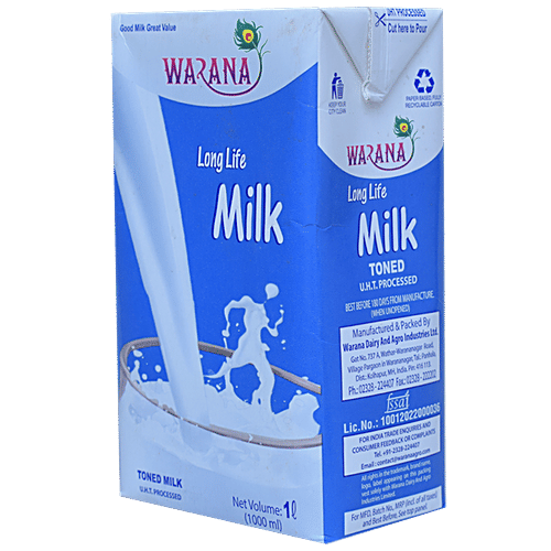 Warana Uht Processed Long Life Toned Milk 1 Ltr