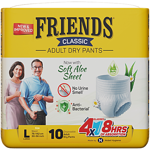 Buy Friends Classic Disposable Adult Dry Pants - Large Online at Best ...