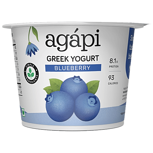 Buy agapi Greek Yoghurt - Blueberry Online at Best Price of Rs 55 ...