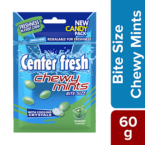 Buy Center Fresh Chewy Mints - With Cooling Crystals, Spearmint