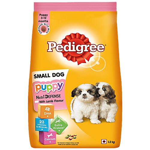 Buy Pedigree Puppy Small Dog Dry Food Lamb Milk Flavour Online