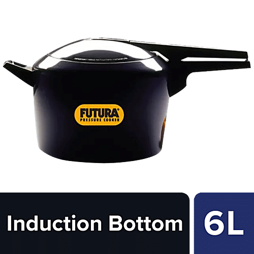 Hawkins Futura Hard Anodised Aluminium Pressure Cooker Induction Base  Black, FP60, L