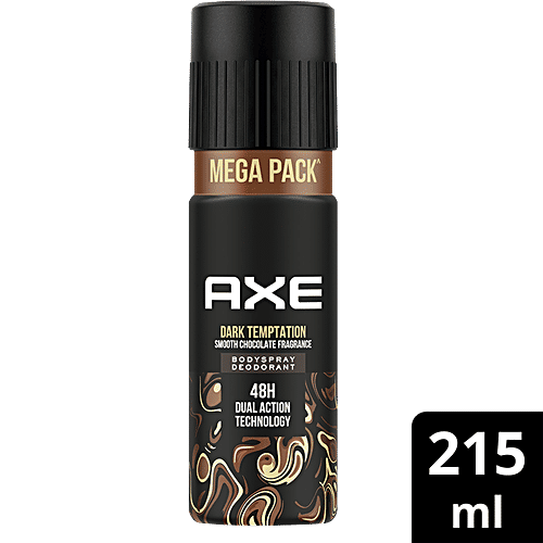 Axe Dark Temptation Long Lasting Deodorant, Bodyspray, For Men, 215 ml