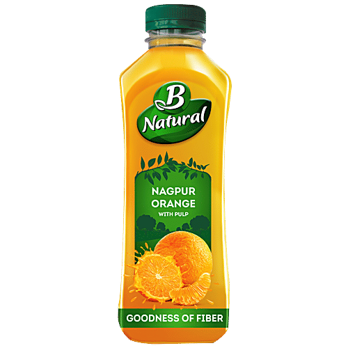 B Natural Nagpur Orange With Pulp Juice, 750 ml