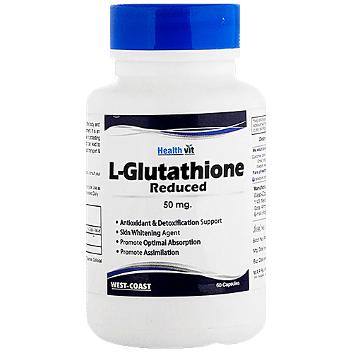 Buy Healthvit L-Glutathione Capsules - 50 mg Online at Best Price of Rs 700 - bigbasket Buy Healthvit L-Glutathione Capsules - 50 mg Online at Best Price of Rs 700 - bigbasket
