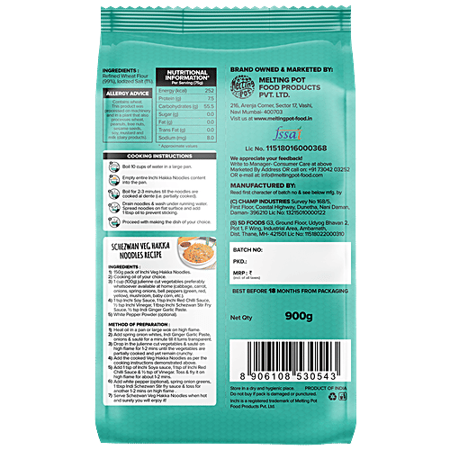 Inchi Veg Hakka Noodles 900 Gm