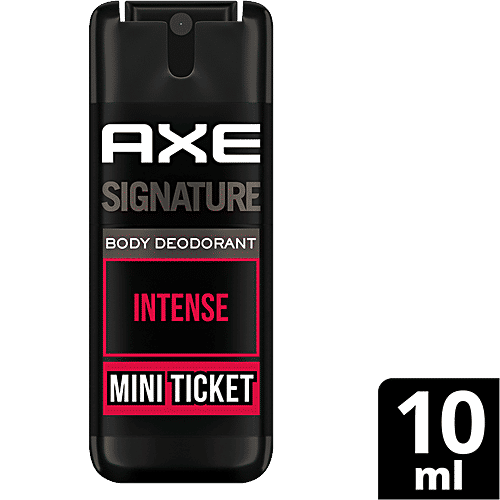Axe Signature Mini Ticket Intense Long Lasting, No Gas, Pocket Deodorant,  Bodyspray, Perfume For Men, 10 ml