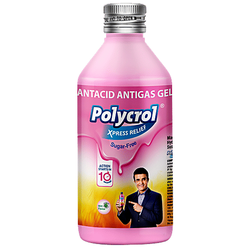 Buy Polycrol Antacid Gel Mint - Xpress Relief Sugar Free Online at