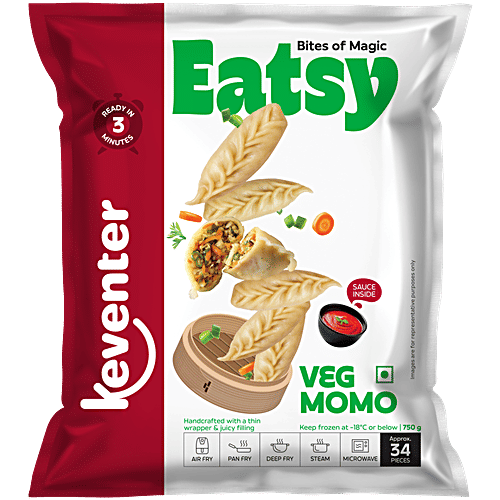 Buy Keventer Ready To Cook Frozen Snack - Veg Momo Online at Best