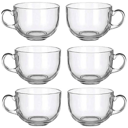Blinkmax Tea/Coffee Glass Mug Set, 150 ml