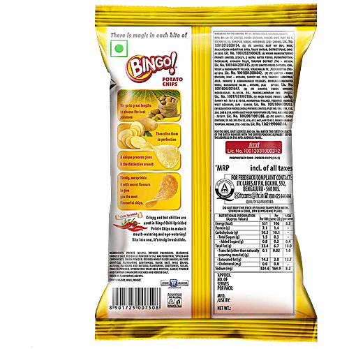 Bingo Original Chilli Sprinkled Potato Chips,85G