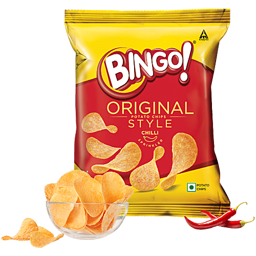 Bingo Original Chilli Sprinkled Potato Chips,85G