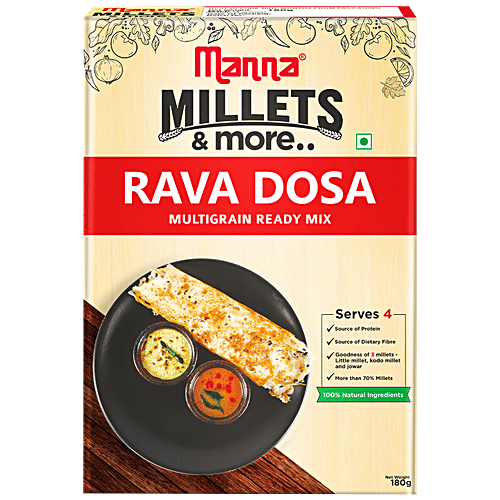 Multigrain Rava Buy Manna Instant Multigrain Rava Dosa Ready Mix - Millets & More, Kodo ...