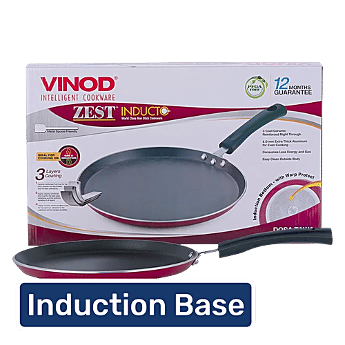 Buy Vinod Zest Inducto Aluminium Non-Stick Flat/Dosa Tawa - 3