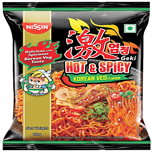 Nissin Geki Korean Veg Noodles 80 Gm