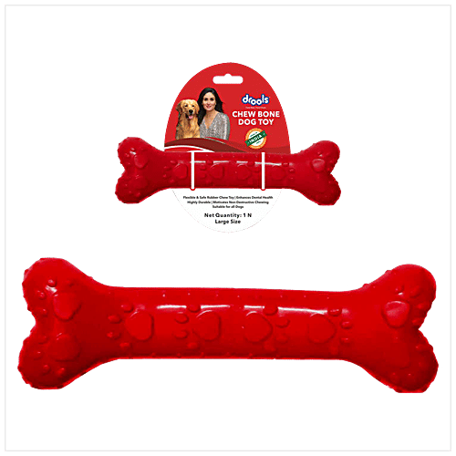Drools Teething Toy For Puppy/Dogs Rubber Chew Bone, Large 22cm, 280 g