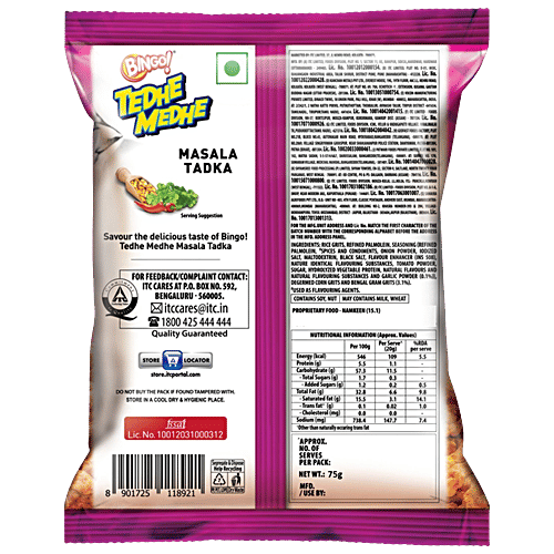 Bingo Masala Tadka Tedhe Medhe,75G