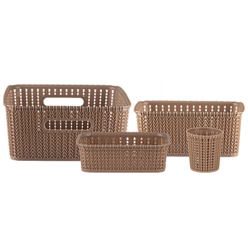 Buy Polyset Open Marvel Basket - 4 Sizes, Sandy Brown Online at Best ...