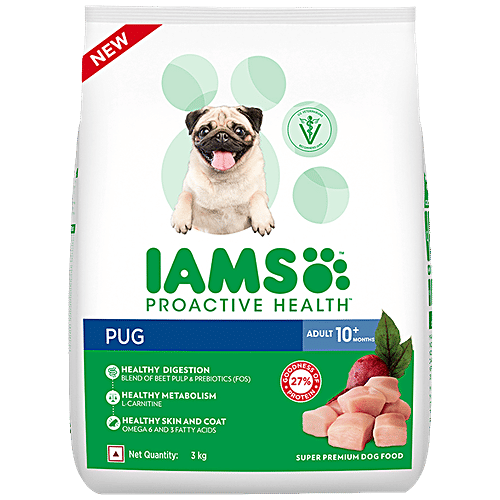 Buy IAMS Dry Dog Food Proactive Health Adult Years Pug