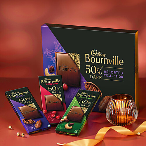 Cadbury Celebrations Bournville 50% Dark Chocolate Assorted Collection Gift  Pack, 228 g