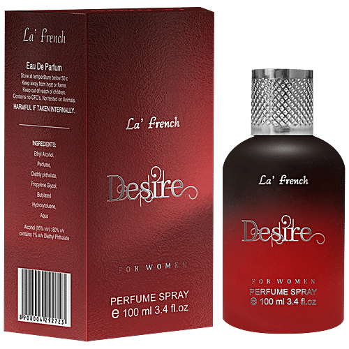 La' French Desire Perfume Spray Eau De Parfum Long Lasting Fragrance, For  Women, 100 ml