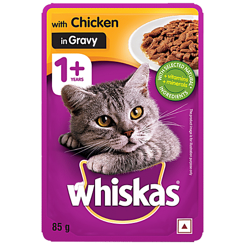 Buy Whiskas Chicken In Gravy Wet Adult Cat Food Online at Best