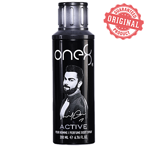 One8 By Virat Kohli Perfume Body Spray Active, Long Lasting Fragrance,  For Men, 200 ml