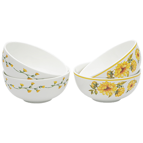 Clay Craft Ceramic Katori/Bowl Imperial Yellow, 10 cm, 230 ml