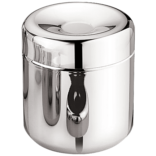 Neelam Stainless Steel Apple Deep Dabba/Canister Easy To Clean, Durable,  Size 4, L