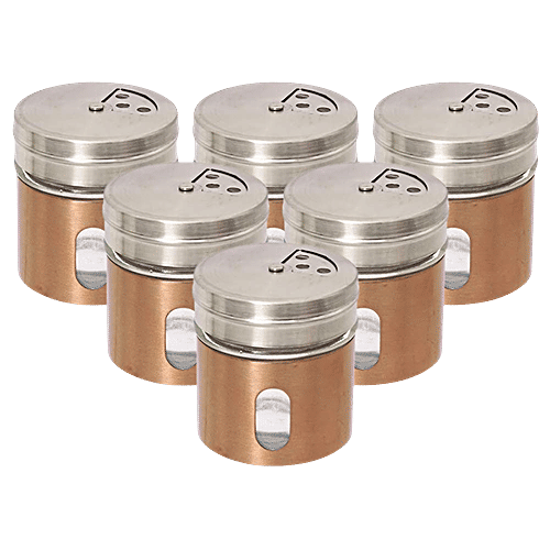 Buy Femora Clear Glass/Steel Spice Jar Masala, Dry Fruits