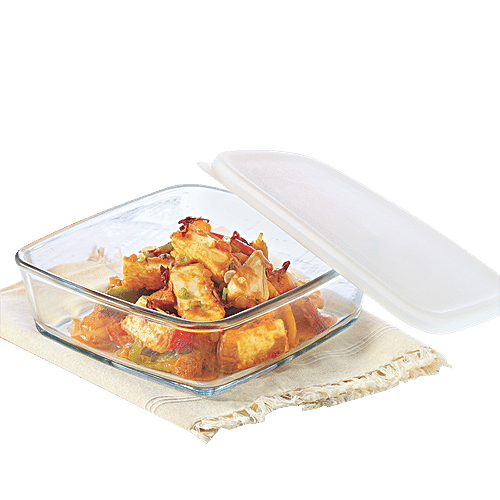 Microwave Square Casserole With Lid Buy Borosil Square Glass