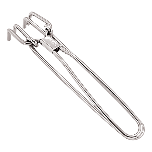 Petals Stainless Steel Hot Utensils Holder/Lifter/Doctor Pakkad/Wire Tong  21 Cm, Kitchen Essential, pc