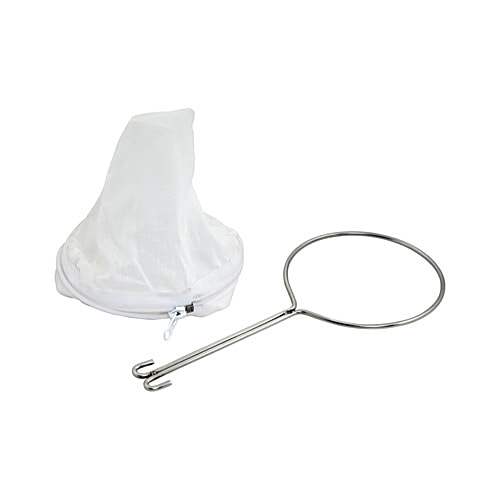 Hazel Cloth Strainer/Water Filter Removable Fabric With Stainless Steel  Handle, 24 cm, Silver, pc