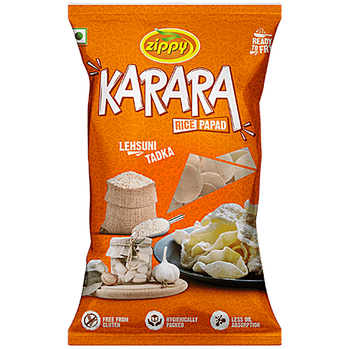 Buy ZIPPY Karara Garlic Papad - Ready To Cook, Perfect