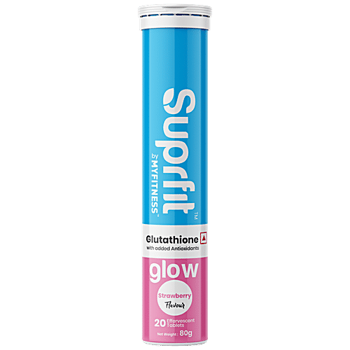 Buy SUPRFIT Effervescent Tablets - Glutathione Glow, Rejuvenates Skin,  Anti-Ageing, Strawberry Flavour Online at Best Price of Rs null - bigbasket