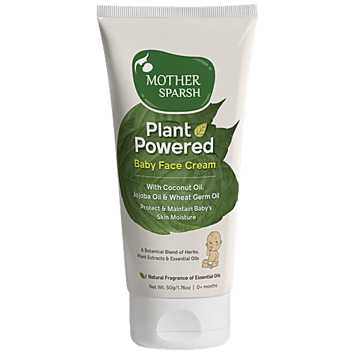 Mother Sparsh Plant-Powered Baby Face Cream With Herbs, Plants  Essential Oils, Moisturises Skin, 50 g