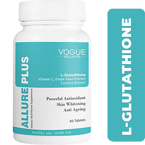 Buy Vogue Wellness Allure Plus Dietary Nutritional Supplement Tablet - Improves Skin Health & Texture Online at Best Price of Rs null