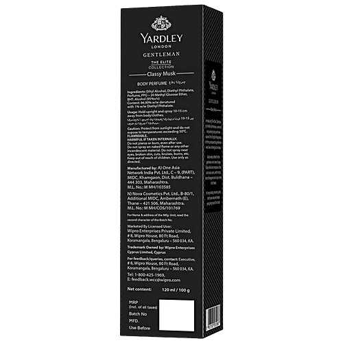 Yardley London Gentleman Classy Musk Body Perfume 120Ml