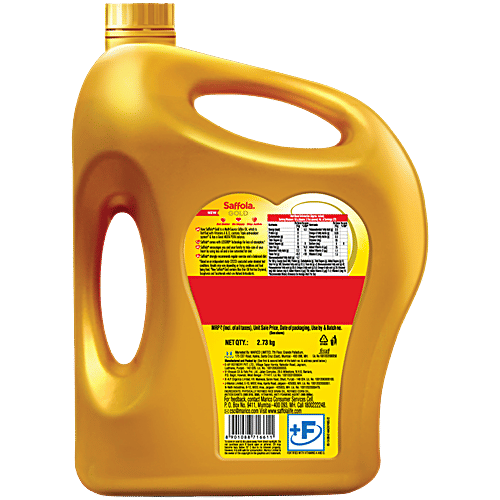 Saffola Gold Rice Bran Based Blended Oil 2.73 Kg