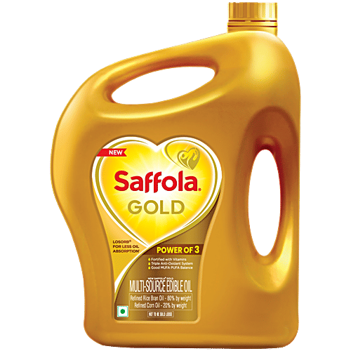 Saffola Gold Rice Bran Based Blended Oil 2.73 Kg