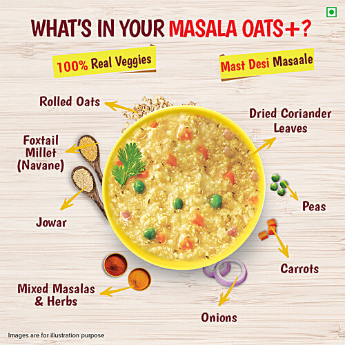 Tata Soulfull Masala Oats + Desi Veggie 500 Gm