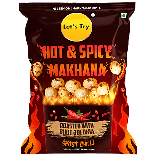 Buy Let's Try Hot & Spicy Makhana - Rasted With Bhut Jholokia