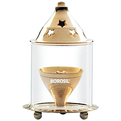 Brass Borosil Akhand Diya, For Puja at ₹ 500/piece in Noida | ID