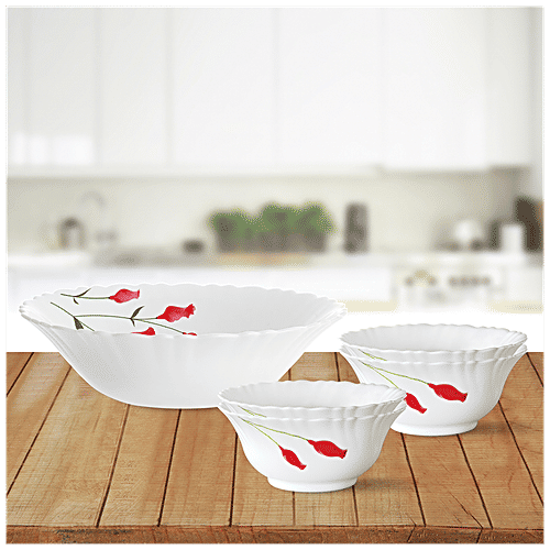 Boulanger シリーズ 1-3 セット Buy Larah by Borosil Diana Opal Ware Pudding Set - Microwave Safe