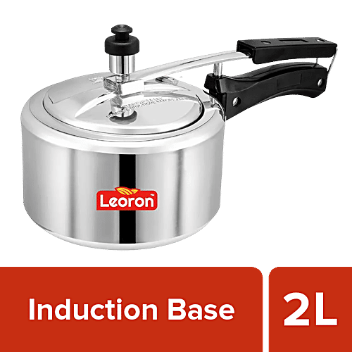 Leoron by Srushti Gold Aluminium Inner Lid Pressure Cooker Induction  Base, L